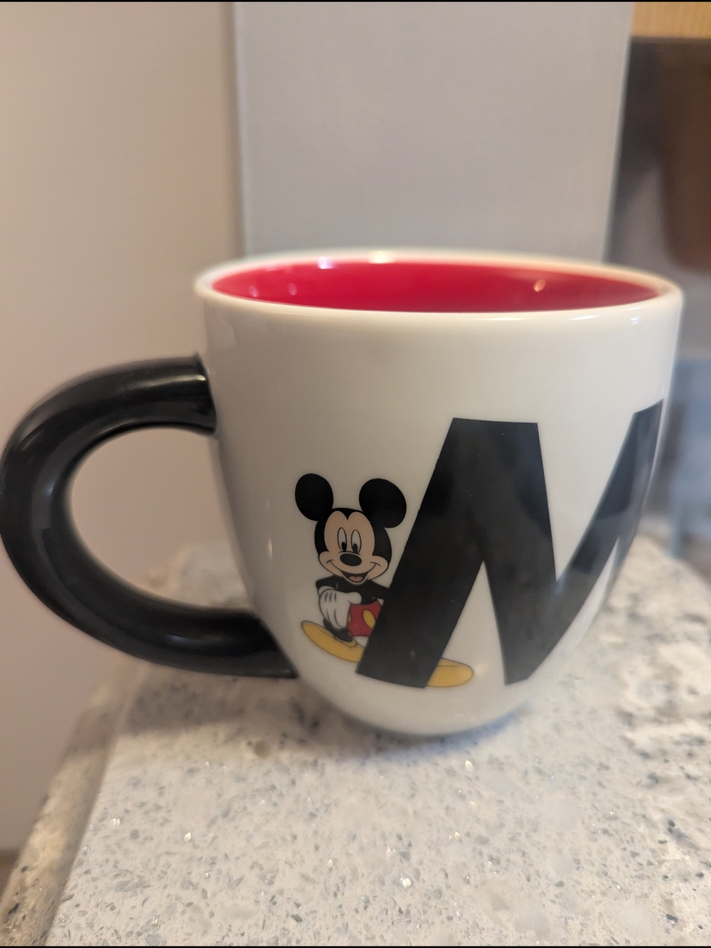 MICKEY MOUSE Coffee Mug Large Cup White Black Red Authentic Disney Parks 20 Oz